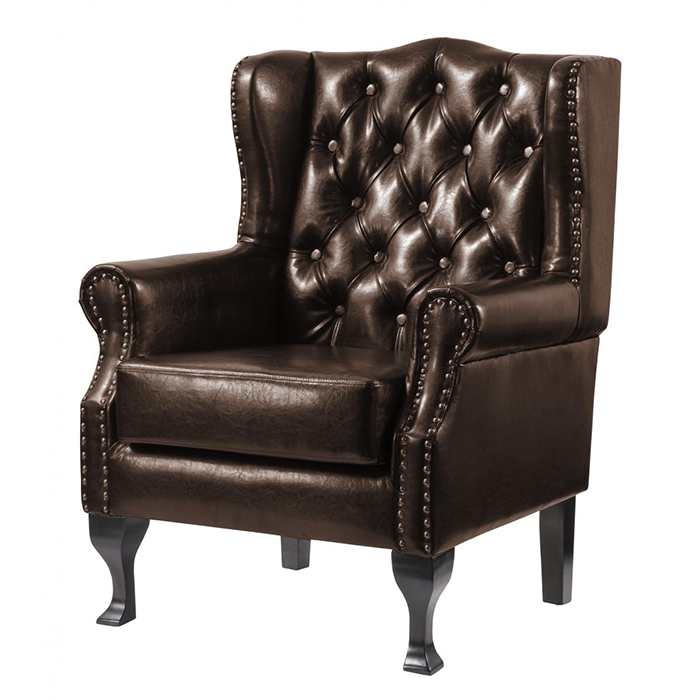 Dorchester Pu Armchair In Black Or Brown